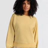 Sweatshirt with small slit and loose fit