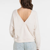 Sweatshirt w/ back wrap detail