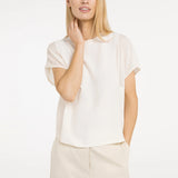 Top w/ sheer short sleeves