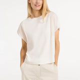 Top w/ sheer short sleeves