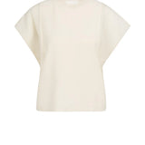 Top w/ sheer short sleeves