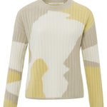 yaya jacquard sweater parsnip yellow spring 2024 front