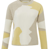 yaya jacquard sweater parsnip yellow spring 2024 front