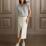Jersey v-neck vest