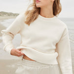 spring 2024 yaya sweatshirt with knit front panel style 01109050 Off White