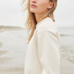 spring 2024 yaya sweatshirt with knit front panel style 01109050 Off White