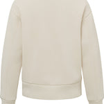 spring 2024 yaya sweatshirt with knit front panel style 01109050 Off White back view