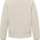 spring 2024 yaya sweatshirt with knit front panel style 01109050 Off White back view