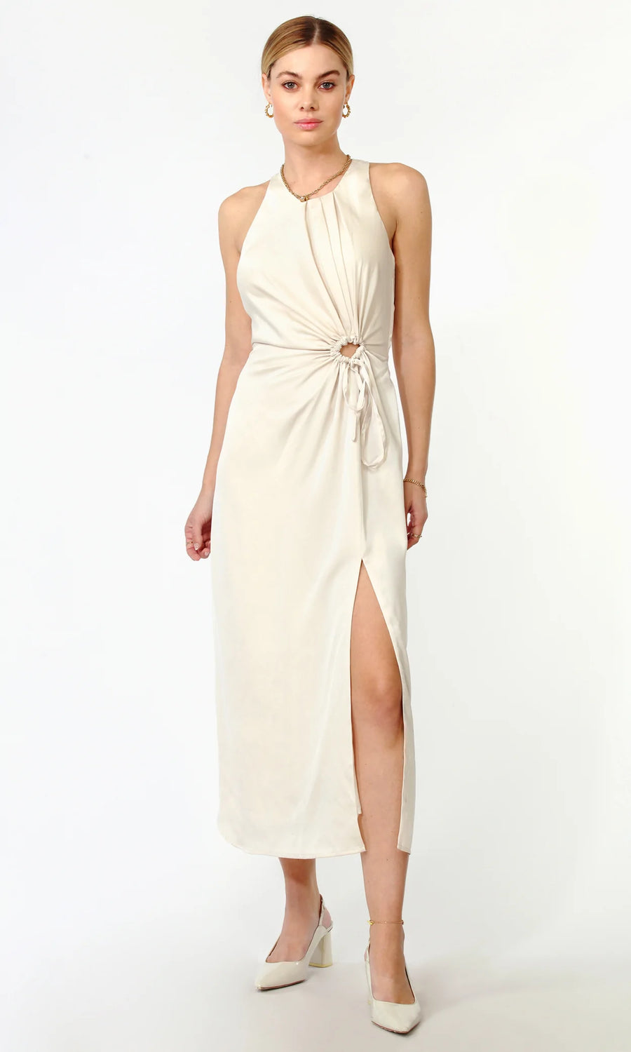 Fiona "O" Ring Midi Dress
