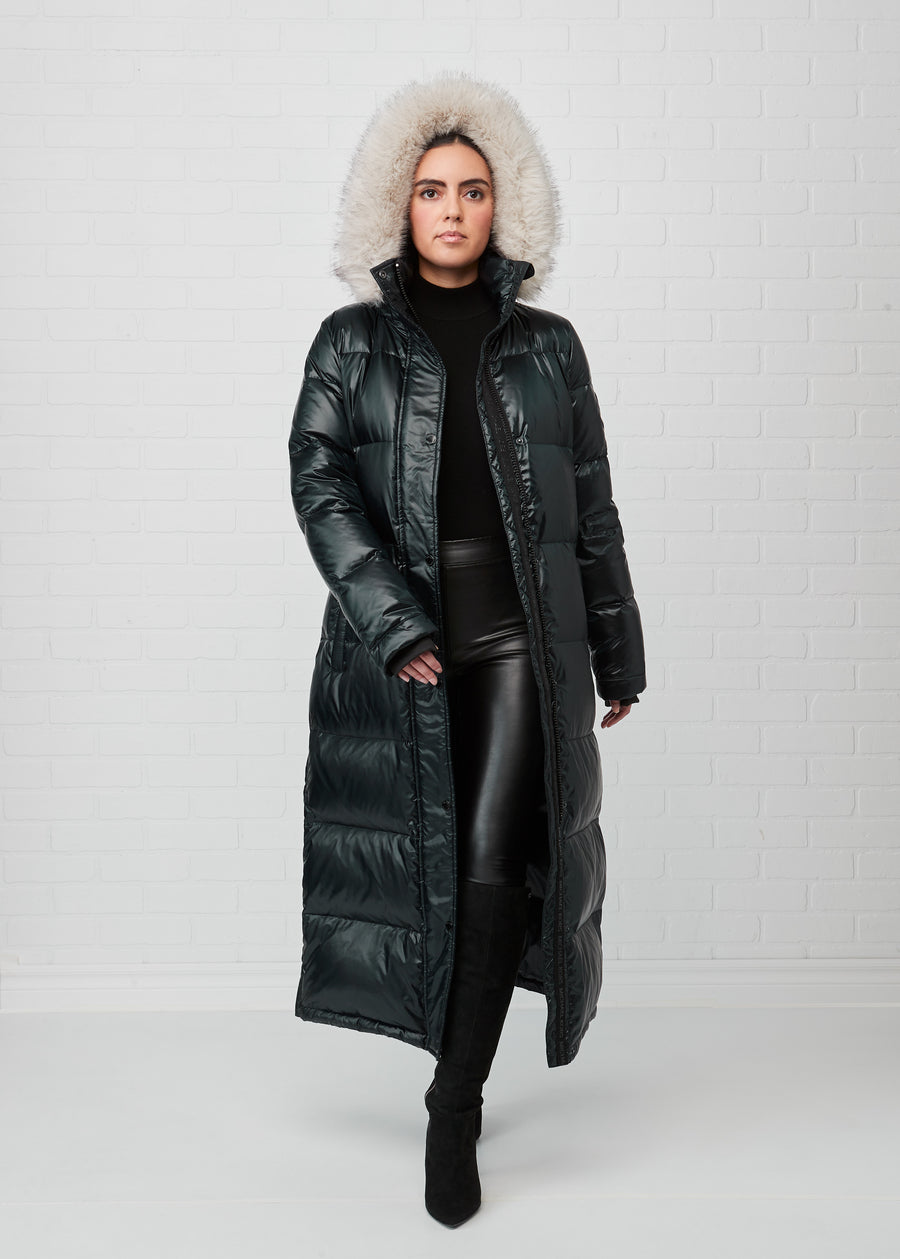 Quilted Nylon Puffer Coat