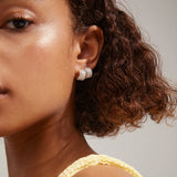 BE crystal huggie hoop earrings