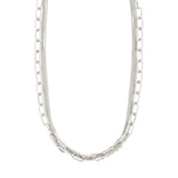 PAUSE recycled cable & curb chains necklace