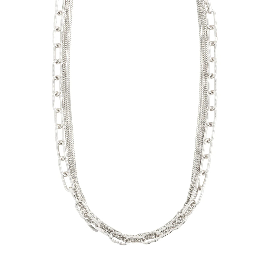 PAUSE recycled cable & curb chains necklace