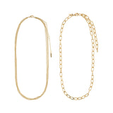 PAUSE recycled cable & curb chains necklace