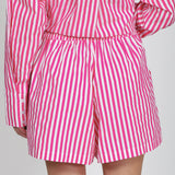 Striped Shorts - Fushia