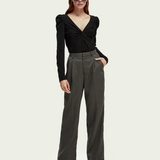 Metallic Twist Long Sleeve Top