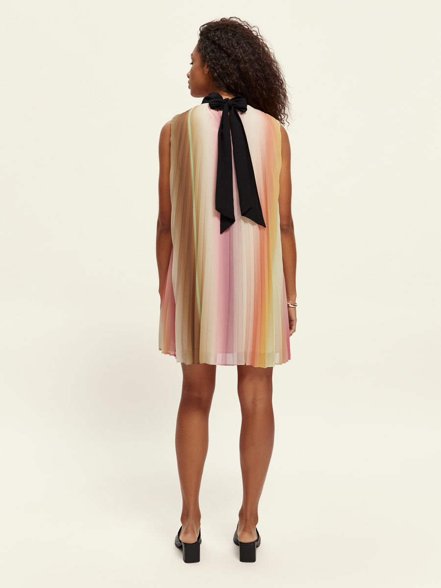 Pleated Mini Dress