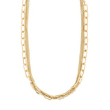 PAUSE recycled cable & curb chains necklace