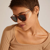 VANILLE sunglasses dark brown/gold-plated