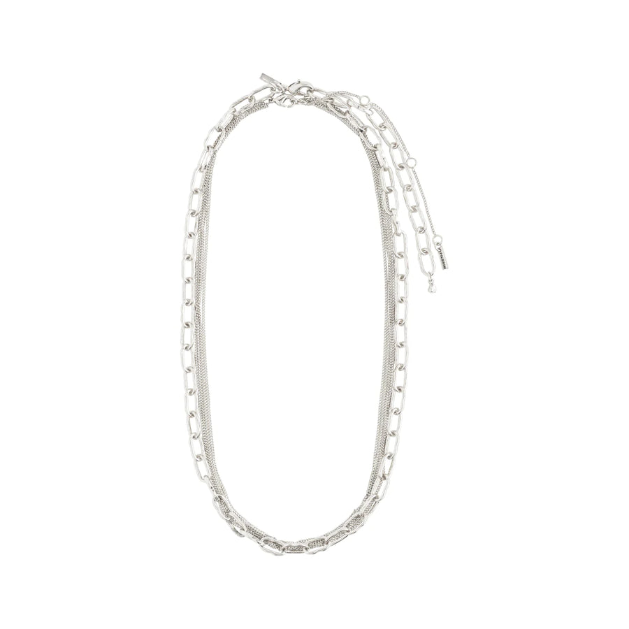 PAUSE recycled cable & curb chains necklace