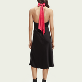 Midi Halter Dress with Scarf
