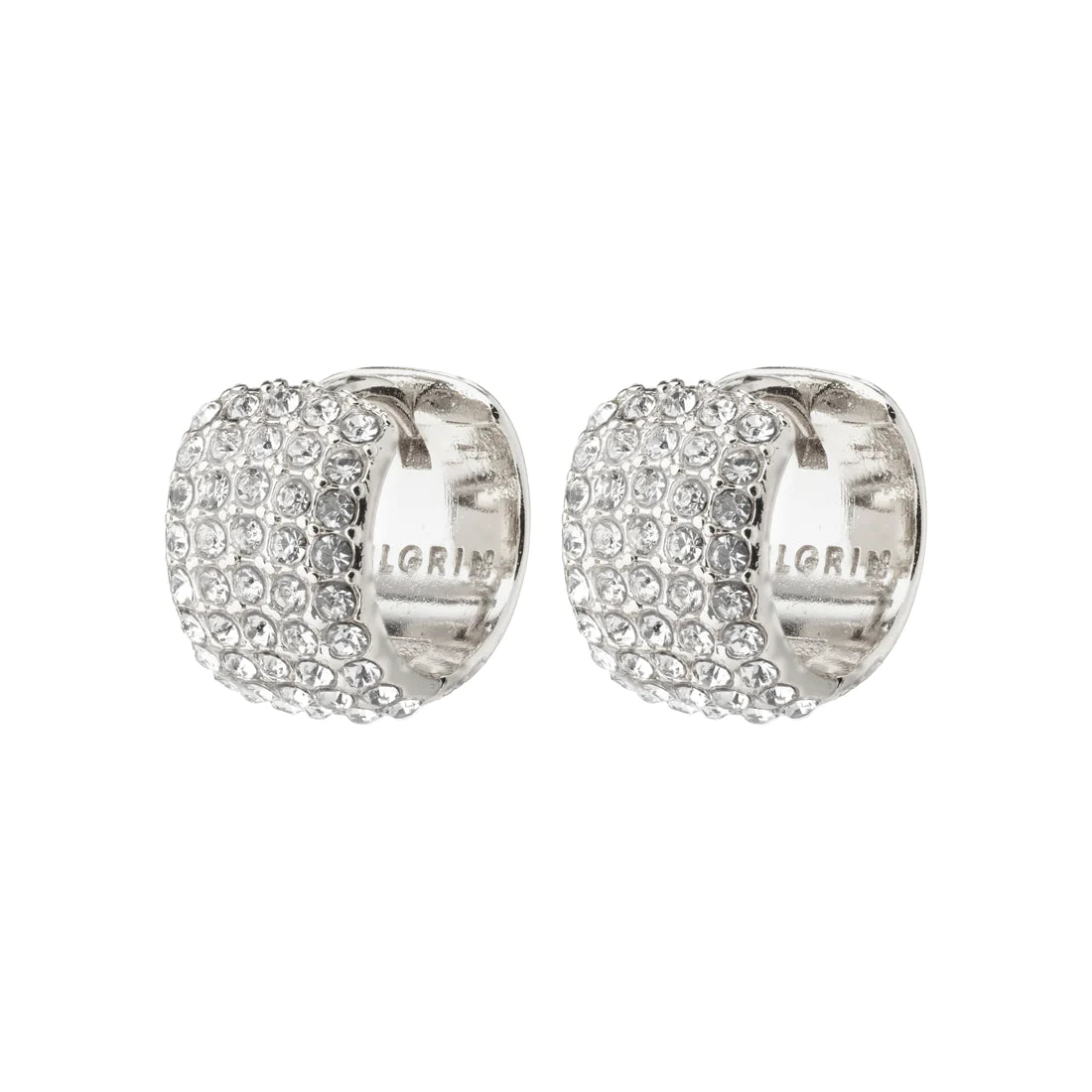 BE crystal huggie hoop earrings