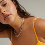 PAUSE recycled cable & curb chains necklace