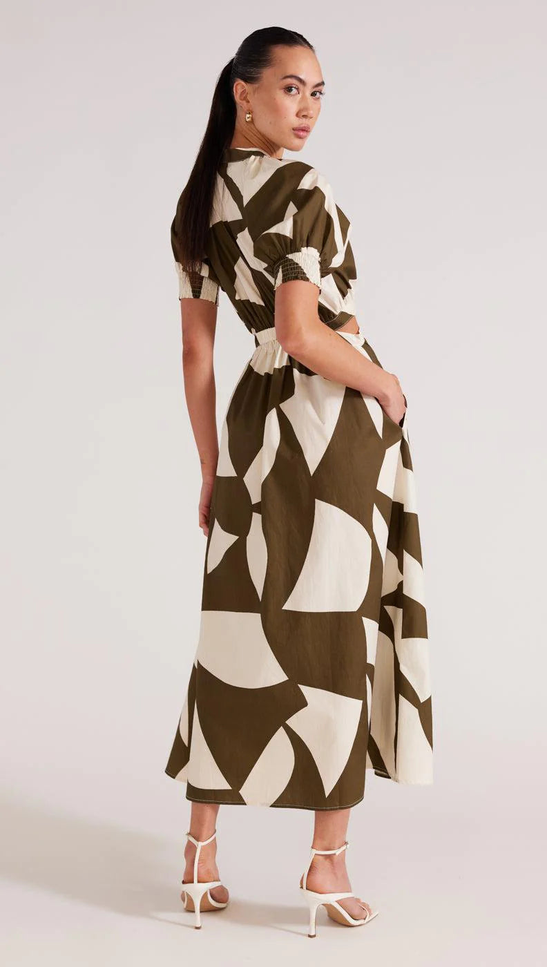 Moda Cut Out Midi Dress