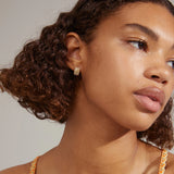 BE crystal huggie hoop earrings
