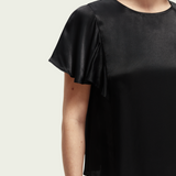 Top with flounce sleeves