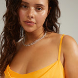 PAUSE recycled cable & curb chains necklace