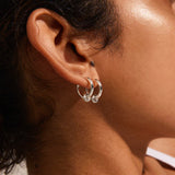 Ecstatic Crystal Huggies Hoops
