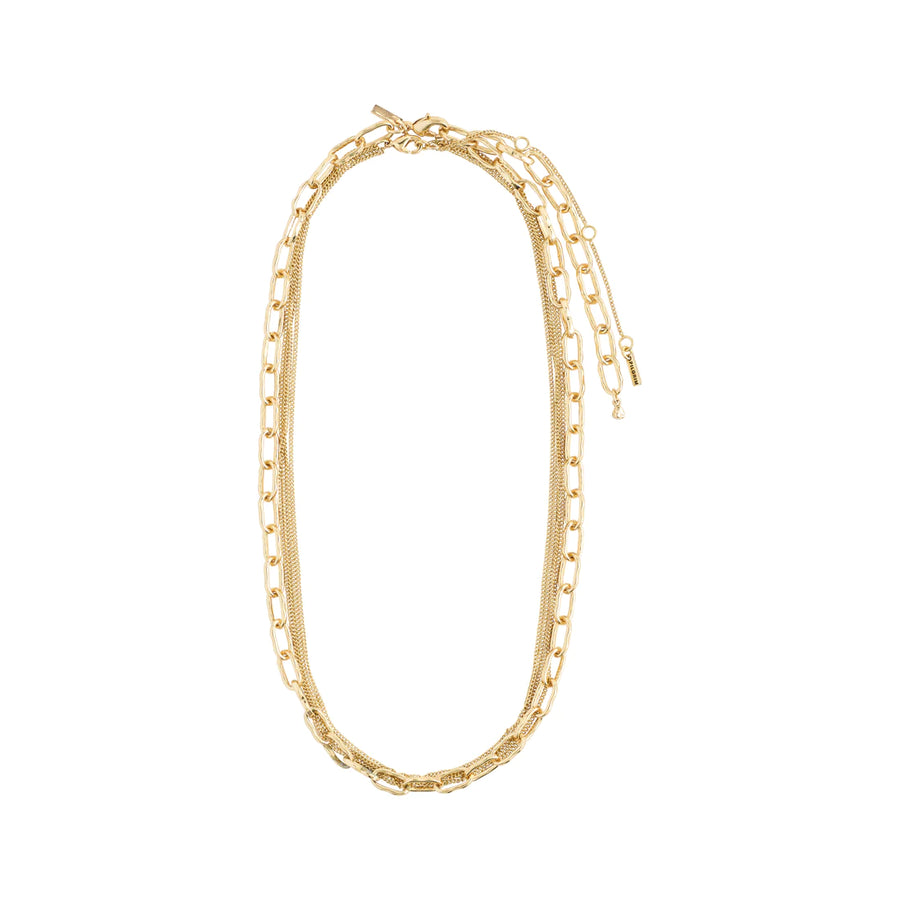 PAUSE recycled cable & curb chains necklace