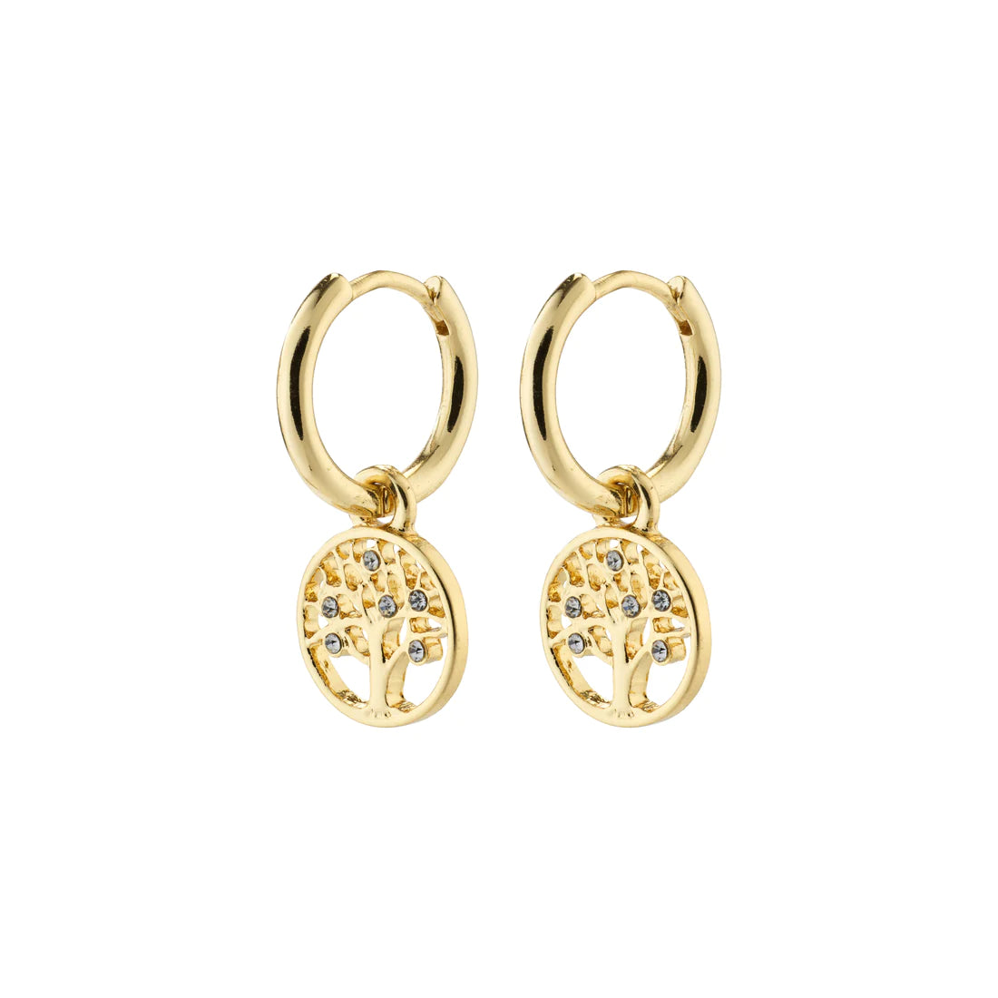 IBEN recycled tree-of-life hoop earrings