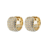 BE crystal huggie hoop earrings