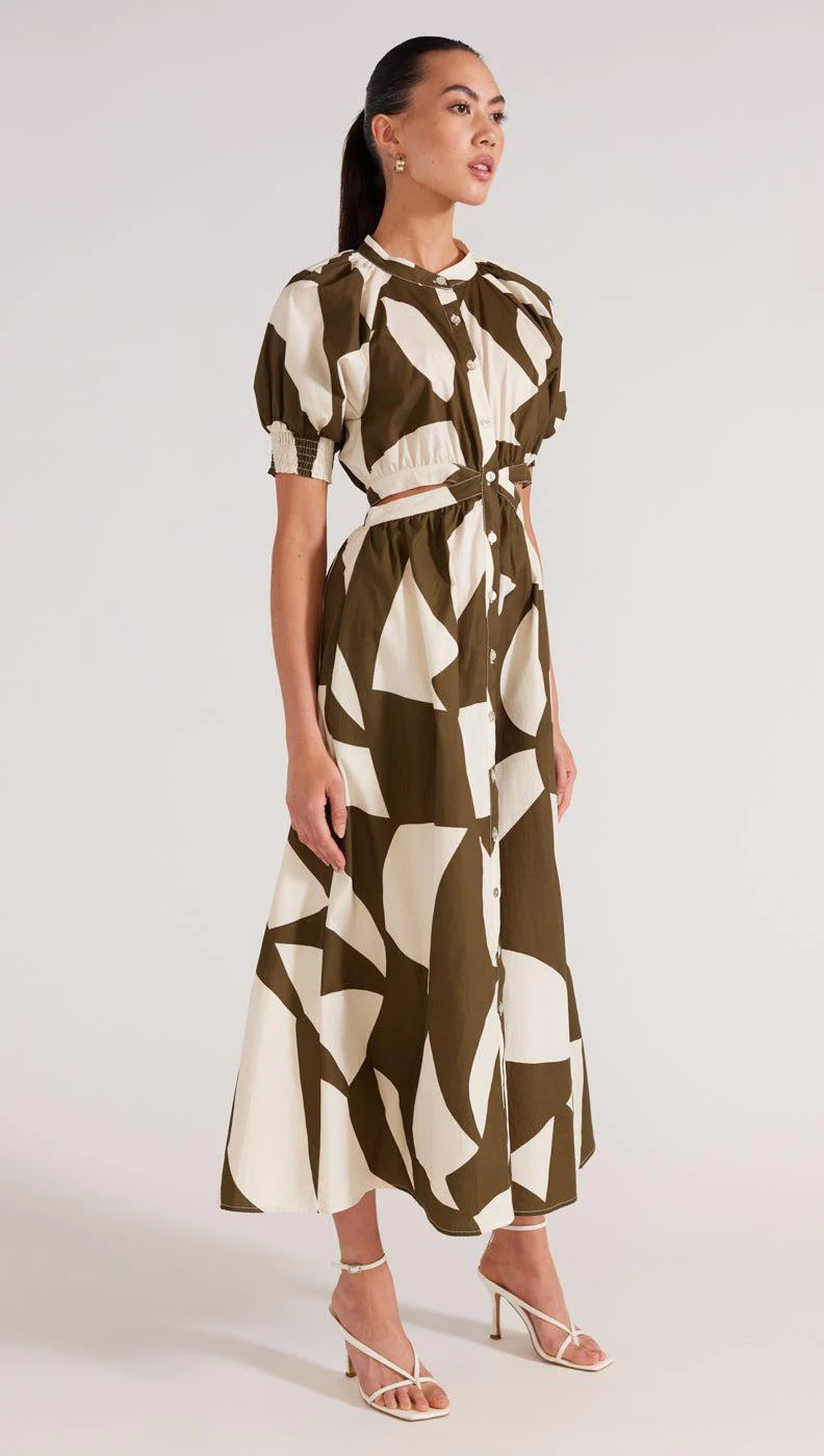 Moda Cut Out Midi Dress