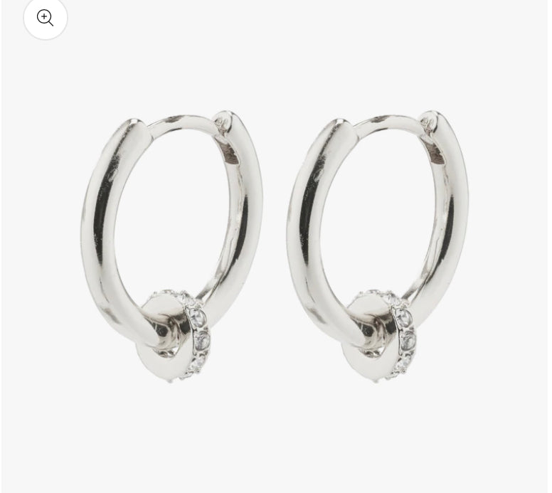 Ecstatic Crystal Huggies Hoops