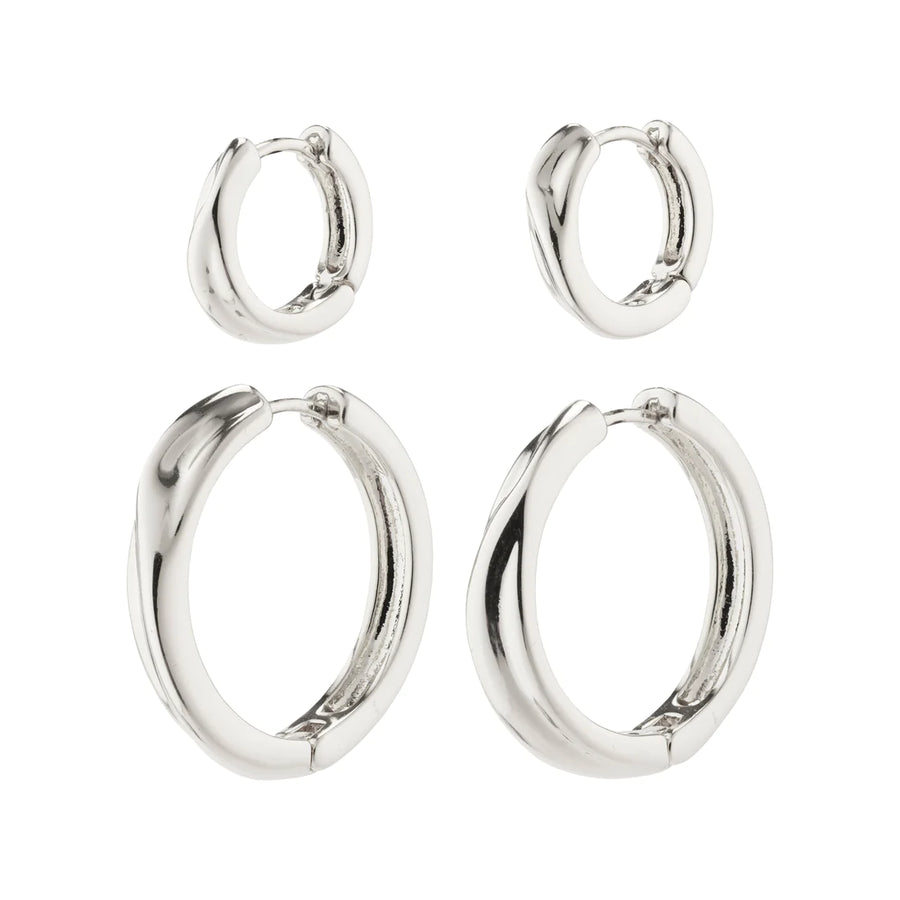 ALLIE hoop earrings 2-in-1 set