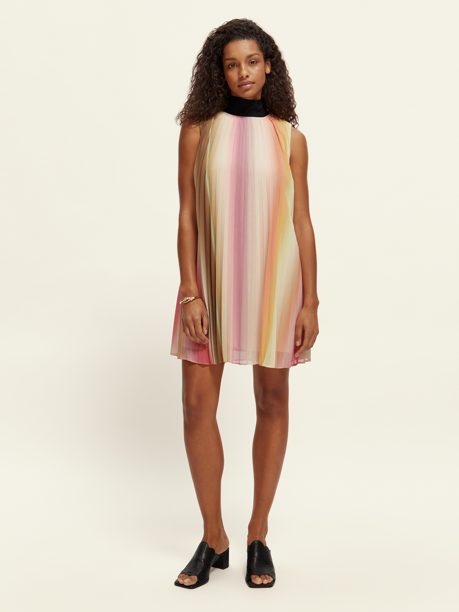Pleated Mini Dress