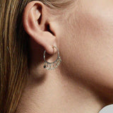 Panna coin hoop earring